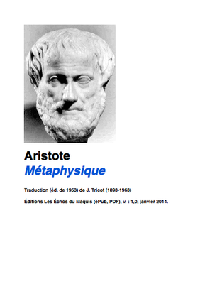 Couverture de Aristote - Métaphysique